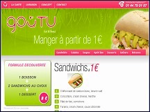 Aperçu du site GOUTU - sandwichs à partir de 1 euro