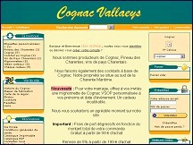 Aperu du site Cognac Vallaeys - vente de cognac, Pineau des Charentes, vins de pays Charentais