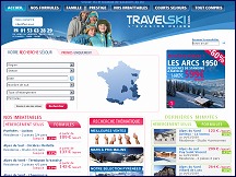 Aperu du site Travelski - sjours ski et locations de vacances  la montagne