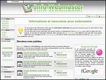 Aper�u du site Info WebMaster - informations et ressources gratuites pour webmasters
