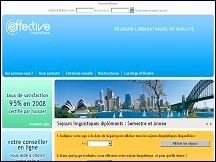 Aper�u du site Effective Linguistique - sp�cialiste de s�jours linguistiques