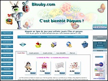 Aperu du site Blouby - boutique en ligne de jouets et jeux ducatifs