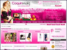 Aperu du site Coquin Malin - lingerie sexy, sextoys, huiles de massage