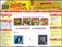 Aperu du site Shop Racing - spcialiste d'quipements pour la comptition auto, moto, kart