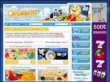 Aperu du site Cashpot - loteries gratuites en ligne