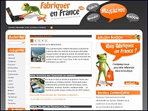 Aperu du site Fabriquer en France - portail consacr aux produits franais