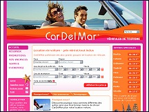 Aperu du site Car Del Mar - locations de voiture en France et  l'tranger