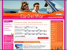 Aper�u du site Car Del Mar - locations de voiture en France et � l'�tranger