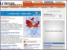 Aperu du site LeDevoir.com - quotidien Le Devoir