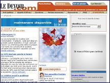 Aperçu du site LeDevoir.com - quotidien Le Devoir