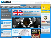 Aper�u du site Keller Sports - boutique en ligne d�di�e au tennis
