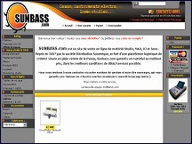 Aperu du site Sunbass - vente de matriel et accessoires pour DJ et Home Studio