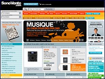 Aperu du site Sono Vente - instruments de musique, sono, clairage, vido