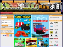 Aperçu du site PlutoSport - vêtements, chaussures et accessoires de sport