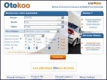 Aperu du site  OtoKoo - moteur europen de recherche de voitures aux meilleurs prix