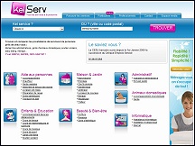 Aperçu du site Kelserv - comparateur des prestataires de services à la personne