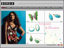 Aper�u du site Borgia - collection de bijoux fantaisie