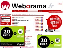 Aperu du site Weborama, classement quotidien des sites