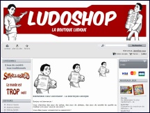 Aperu du site Ludoshop - boutique de jeux de socit, jeux de plateaux, jeux de cartes