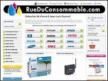 Aperu du site Rue Du Consommable - cartouches d'encre, accessoires informatiques