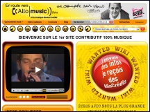 Aperu du site Allo Music  banque de donnes sur la musique et les artistes
