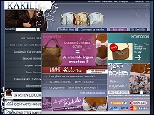 Aperu du site Kakili - boutique de sacs  main