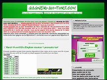 Aperu du site Gagner-au-Turf.com - pronostics hippiques et conseils pour gagner aux courses