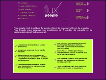 Aper�u du site Flux People � agence �v�nementielle h�tesses et h�tes d'accueil