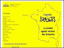 Aperu du site Agenda National des Brocantes  adresses vide greniers et brocantes en France