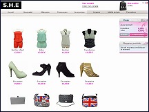 Aperçu du site SHE - boutique vêtements et accessoires prêt-à-porter féminin à petits prix