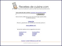 Aperu du site Recettes de cuisine sur Recettes-de-cuisine.com