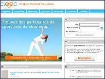 Aper�u du site Cleec.com - trouvez un partenaire sportif avec Cleec