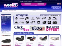 Aperçu du site Weefiz - boutique de chaussures de sport