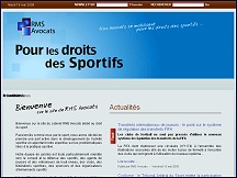 Aperu du site Avocat-Sport.fr - cabinet d'Avocat spcialis en Droit du sport