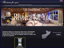 Aperu du site Riviera for You - portail interactif ddi  la Cte d'Azur