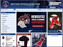 Aperçu du site Boutique officielle du PSG - Paris Saint-Germain