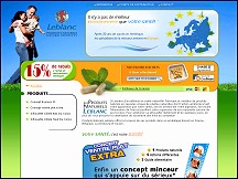 Aper�u du site Produits Naturels Leblanc - produits minceur pour perdre du poids