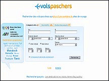 Aperu du site Vols pas chers - moteur de recherche et comparateur billets d'avion