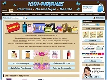 Aperçu du site 1001 Parfums - vente en ligne de parfums, produits de beaute et cosmetiques