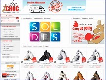 Aper�u du site Clic et Choc - vente de chaussures de sport � prix discount