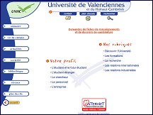 Aperçu du site Université de Valenciennes