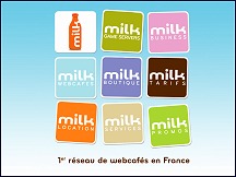 Aper�u du site Milk - cybercaf�s � Paris, Rouen, Orl�ans, Strasbourg