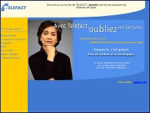Aperu du site Telefact.fr - service gratuit Telefact, paiement de factures en ligne