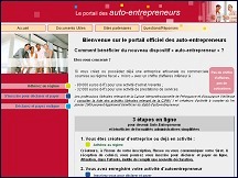 Aperu du site Lautoentrepreneur.fr - site officiel ddi aux auto-entreprenurs