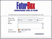 Aper�u du site Futur Box - service d'envoi de mails programm�s d'avance