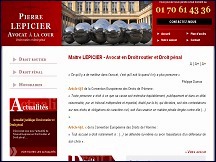 Aperu du site Pierre Lepicier - Avocat en droit routier, rcupration de points de permis