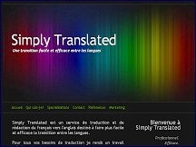 Aperu du site Simply Translated - service de traduction et rdaction franais-anglais