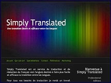 Aper�u du site Simply Translated - service de traduction et r�daction fran�ais-anglais