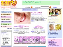 Aperçu du site Santé Magazine