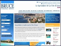 Aper�u du site Bruce International Property - conseil en immobilier, sp�cialiste C�te d'Azur